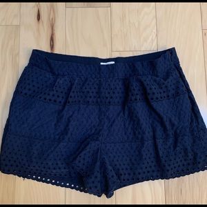 J. Crew Blue Eyelet Shorts